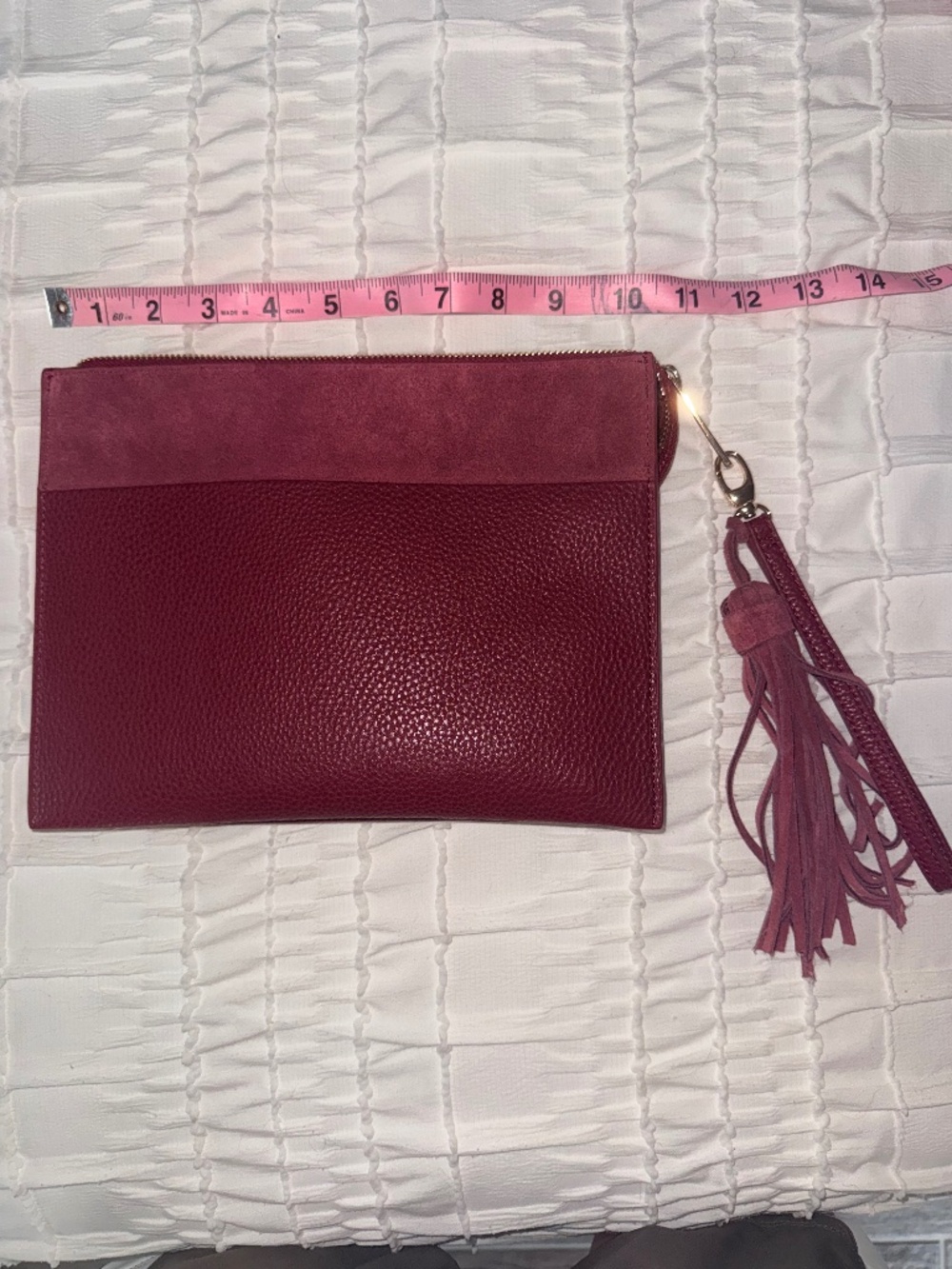 White House Black Market Burgundy Clutch